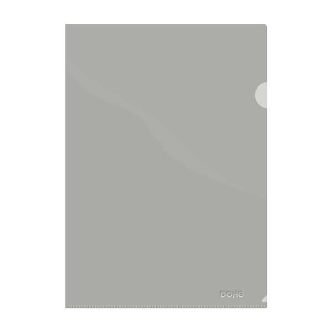 Dohe Dossier Uñero Premium Tamaño A4 - 210x297mm - Fabricado en Polipropileno Translucido de 180 Micras - Color Gris 1