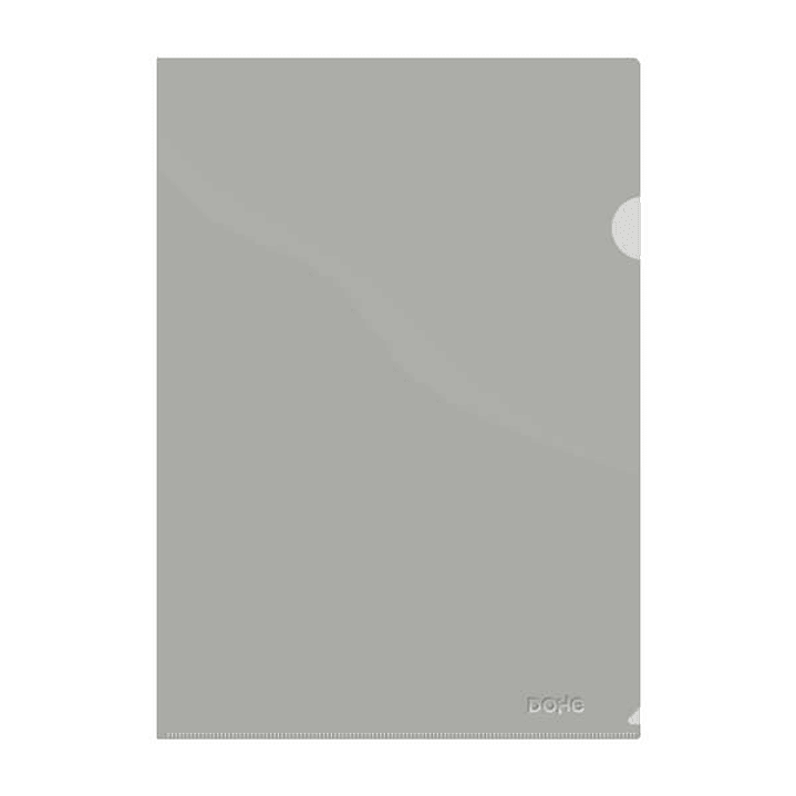 Dohe Dossier Uñero Premium Tamaño A4 - 210x297mm - Fabricado en Polipropileno Translucido de 180 Micras - Color Gris 1