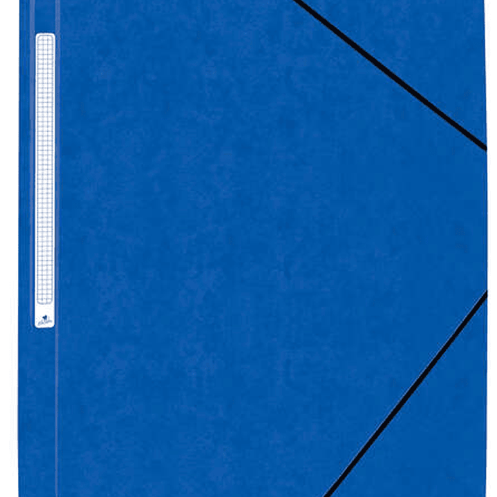 Mariola Carpeta de Carton Simil Prespan con Etiqueta en Lomo Folio 500gr/m2 - Medidas 34x25cm - Cierre con Goma Elastica - Color Azul 1