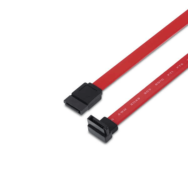 Aisens Cable SATA III Datos 6G Datos Acodado - 0.5m para Disco Duro SATA I - II - III SSD - Color Rojo 1
