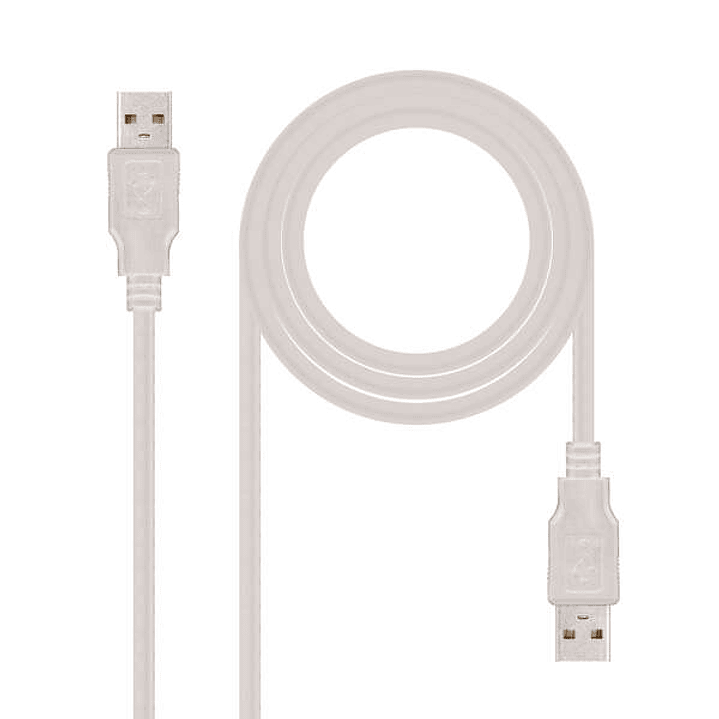 Nanocable Cable USB-A 2.0 Macho a USB-A Macho 2m 1