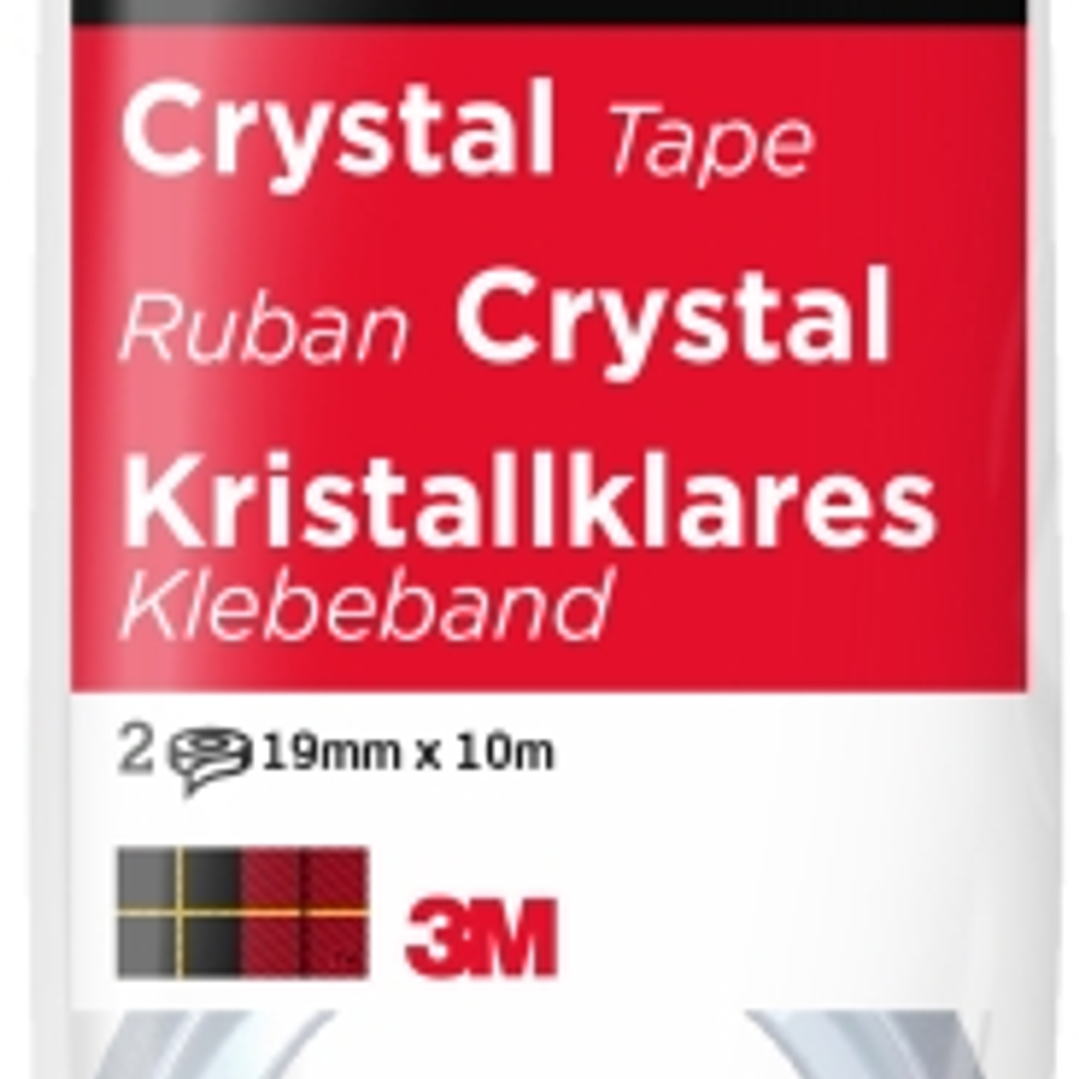 Scotch Crystal Pack de 2 Cintas Adhesivas Invisible 19mm x 10m - Supertransparente 1