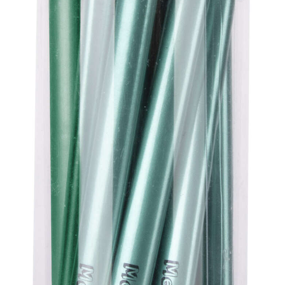 Apli Jumbo Metallic Lapiz Triangular de Color - 5mm de Grosor - Ideal para Mejor Sujecion - Mayor Cobertura en un Solo Trazo - Color Verde Metalizado 1