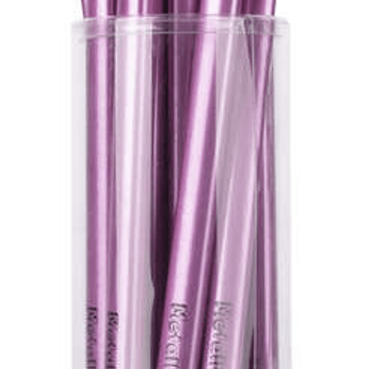 Apli Jumbo Metallic Lapiz Triangular de Color - 5mm de Grosor - Ideal para Mejor Sujecion - Mayor Cobertura en un Solo Trazo - Color Lila Metalizado 1