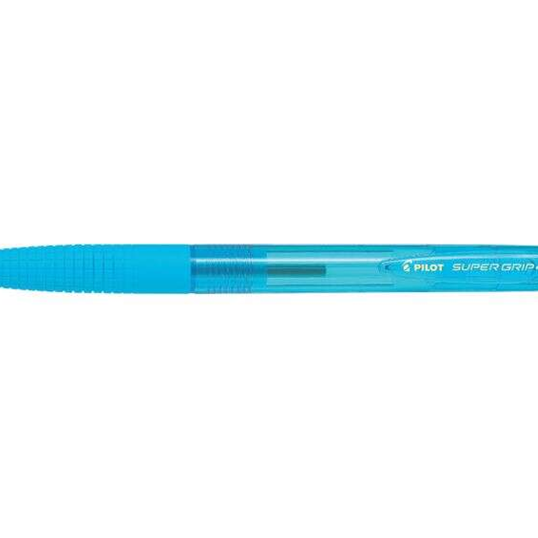 Pilot Boligrafo de Bola Retractil SuperGrip G - Punta Redonda 1.0mm - Trazo 0.4mm - Tinta de Aceite - Grip Ergonomico - Color Turquesa 1