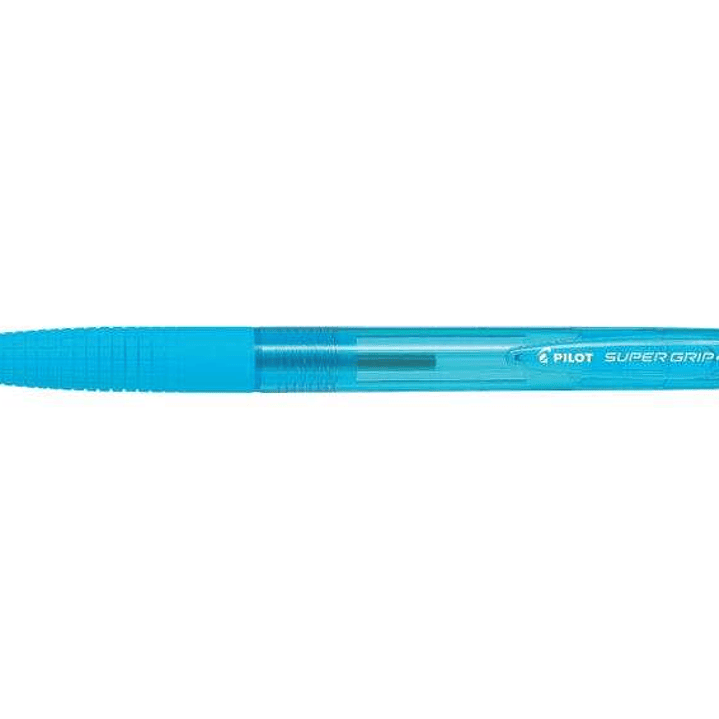 Pilot Boligrafo de Bola Retractil SuperGrip G - Punta Redonda 1.0mm - Trazo 0.4mm - Tinta de Aceite - Grip Ergonomico - Color Turquesa 1