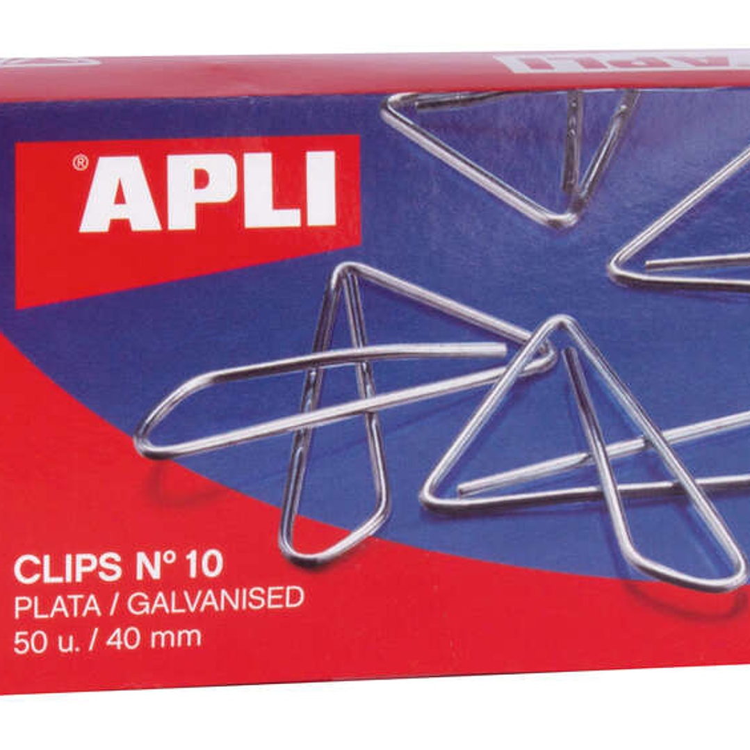 Apli Clips Mariposa Alambre Nº 10 (40mm) Acabado Galvanizado-Plata-Organiza tus Documentos con Estilo-Caja con 50 Clips 1