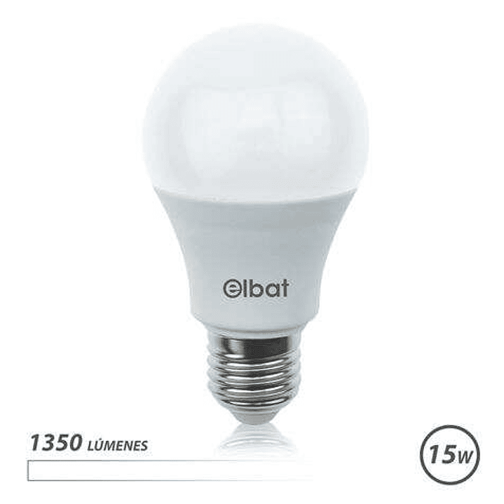 Elbat Bombilla LED A60 15W E27 1350lm - 4000K Luz Blanca 1