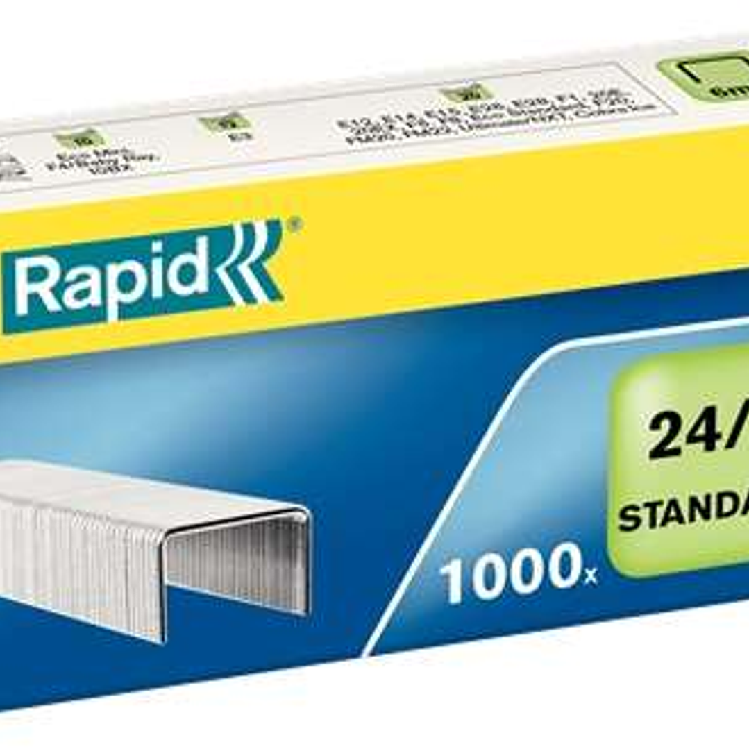 Rapid Caja de 1000 Grapas 24/6 Confort - Grapa hasta 20 Hojas - Alambre Flexible 1