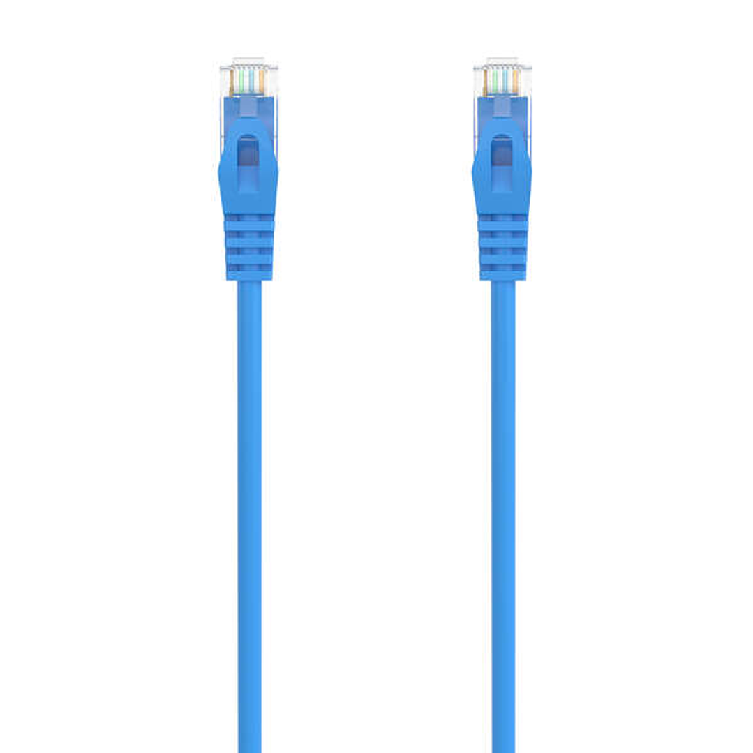 Aisens Cable de Red Latiguillo RJ45 LSZH Cat.6A 500 MHZ UTP AWG24 - 1.5m - Libre de Halogenos - 10 Gigabit/s - Color Azul 1