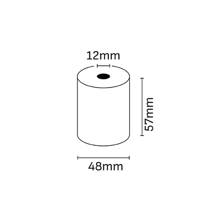 Oqonos Rollo de Papel Termico 57x48x12mm, Libre de BPA, FSC 1