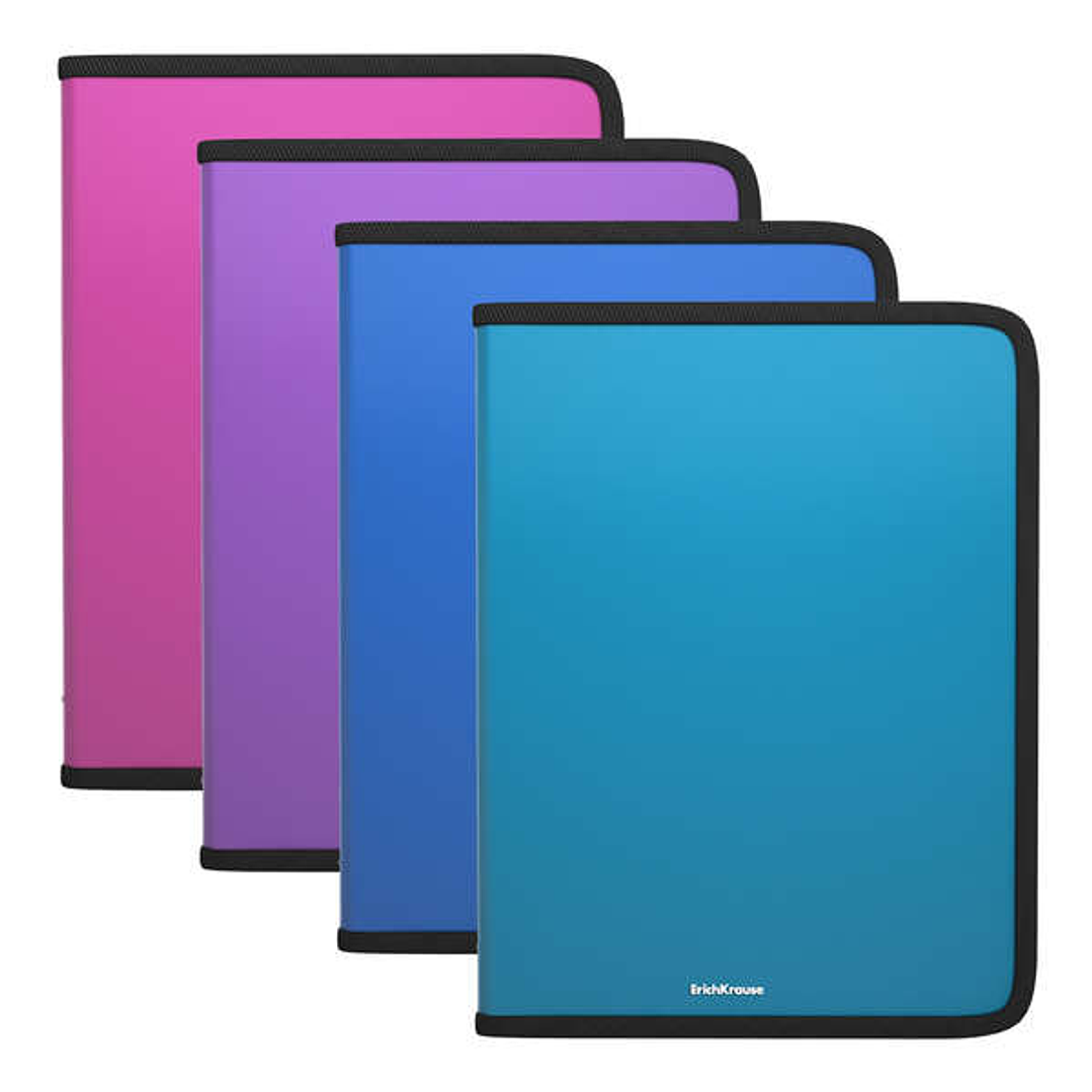 Erichkrause Carpetas con Cremallera Matt Vivid - A4+ - Colores Surtidos 1