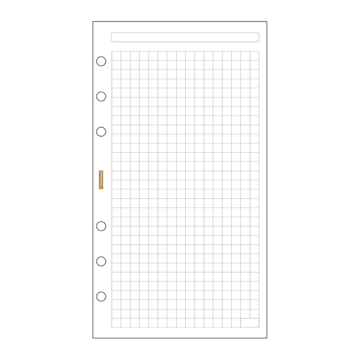Finocam C940 Recambio para Agendas Classic - Cuadriculado - Formato 609 - 94x171x5mm - Color Blanco 1