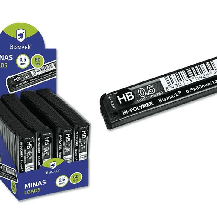 Bismark Minas de Repuesto para Portaminas - HB - 0.5mm 1