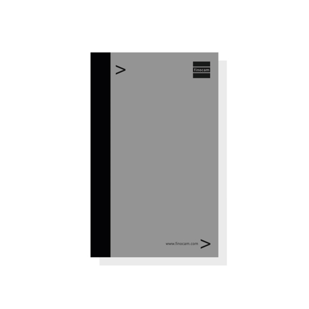 Finocam Bloc de Notas para Agendas Duo - Formato E5 - 117x5x181mm - Color Gris 1