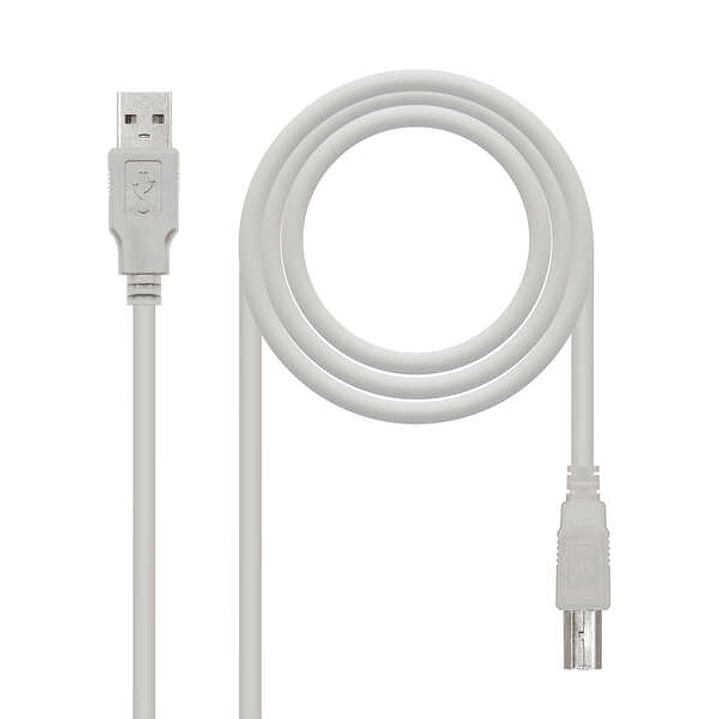 Nanocable Cable de Impresora USB-A 2.0 Macho a USB-B Macho 1m 1