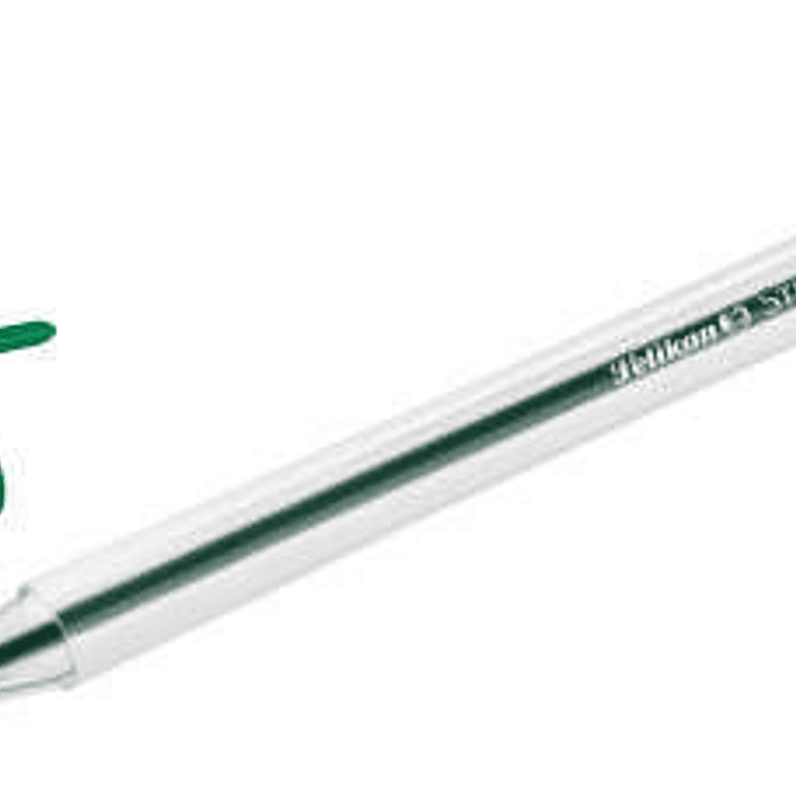 Pelikan Stick Super Soft Boligrafo Trazo 1mm - Tinta Super Fluida - Empuñadura Triangular - Color Verde 1