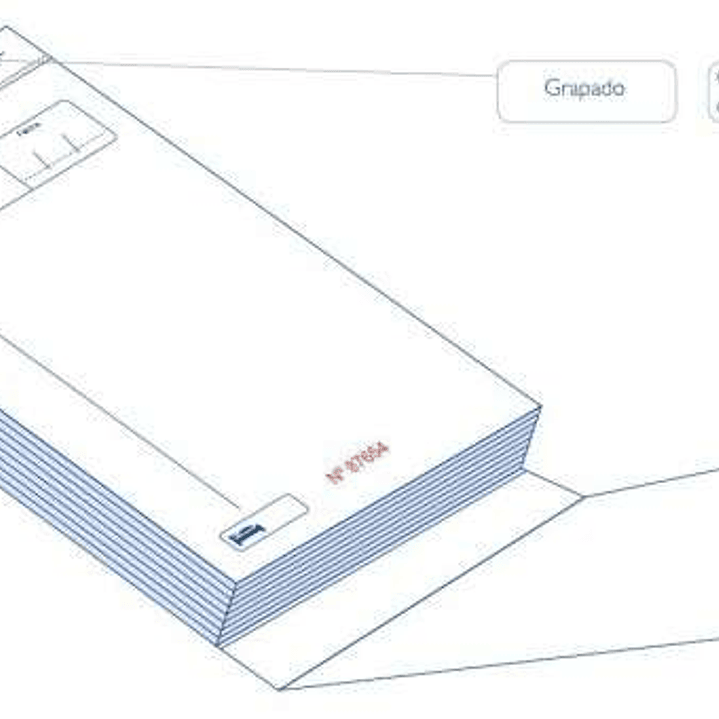 Talonario de Comandas 8.8x15 Triplicado Modelo Raya 1
