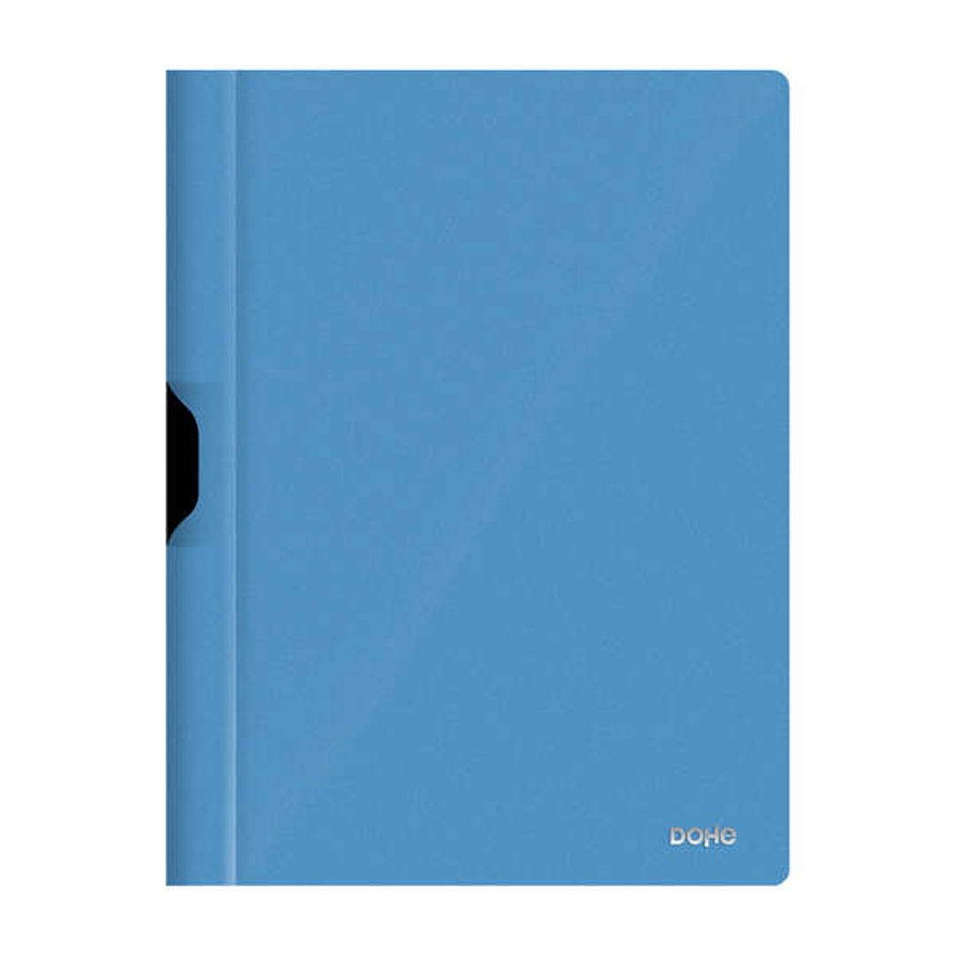Dohe Dossier con Clip Metalico - Tamaño A4 - Fabricado en Polipropileno Opaco de 350 Micras - Color Azul 1