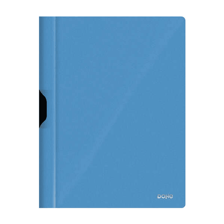Dohe Dossier con Clip Metalico - Tamaño A4 - Fabricado en Polipropileno Opaco de 350 Micras - Color Azul 1