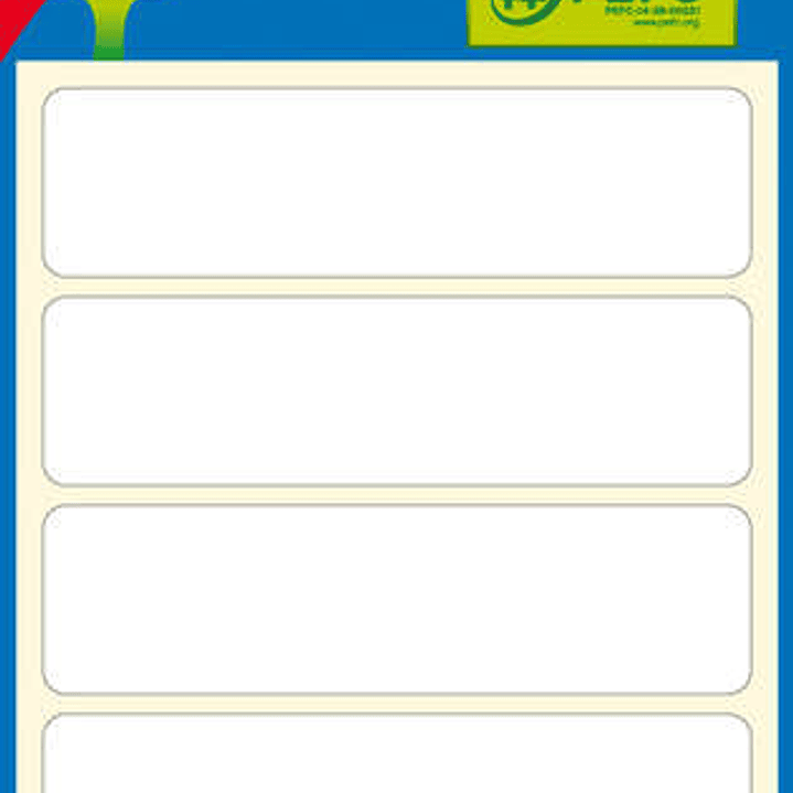 Apli Etiquetas Minibolsa Blancas 20.0 x 75.0mm 6 Hojas 1