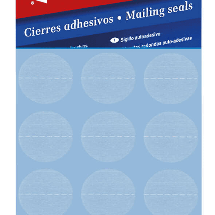 Apli Pack de Cierres Adhesivos Transparentes Ø 25mm - Microperforados - Adhesivo Permanente 1
