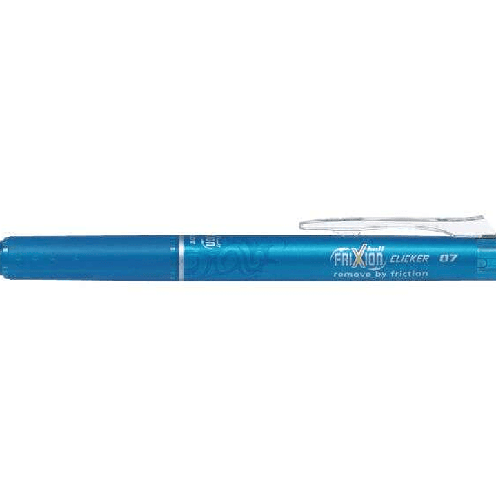 Pilot Frixion Clicker Boligrafo de Gel Borrable Retractil - Punta de Bola 0.7mm - Trazo 0.4mm - Grip Ergonomico - Color Azul Claro 1