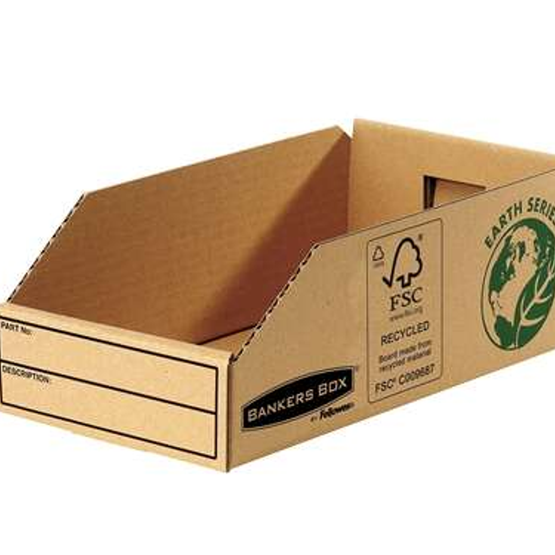 Fellowes Bankers Box Earth Bandeja de Carton 147mm - Montaje Manual - Carton Reciclado Certificacion FSC - Color Marron 1