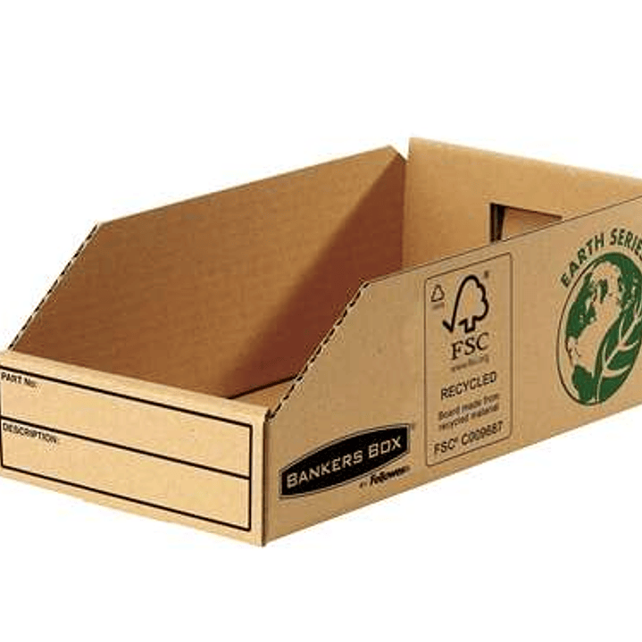 Fellowes Bankers Box Earth Bandeja de Carton 147mm - Montaje Manual - Carton Reciclado Certificacion FSC - Color Marron 1