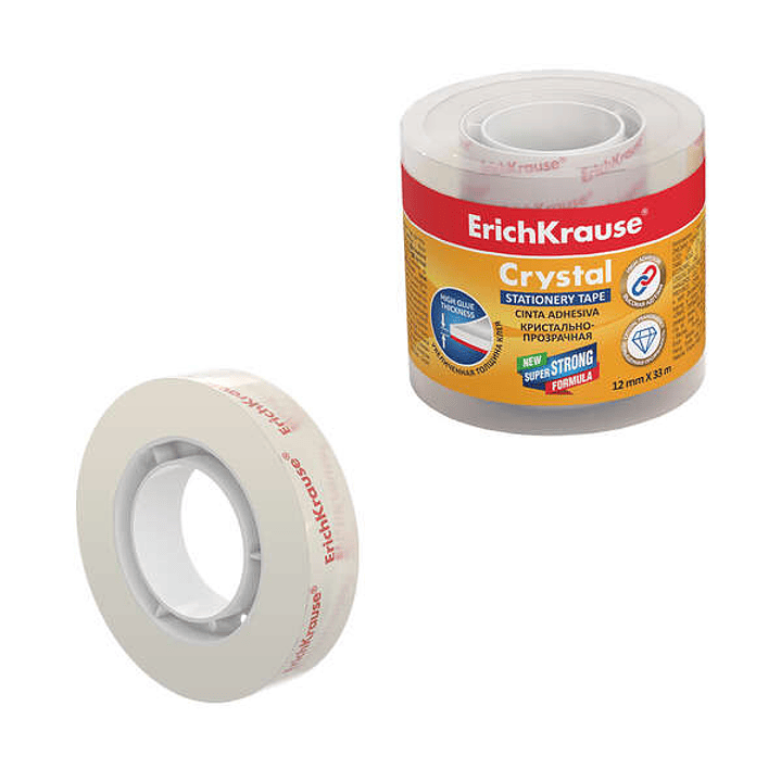 Erichkrause Cinta Adhesiva Crystal - 12mmx33m - Transparente 1