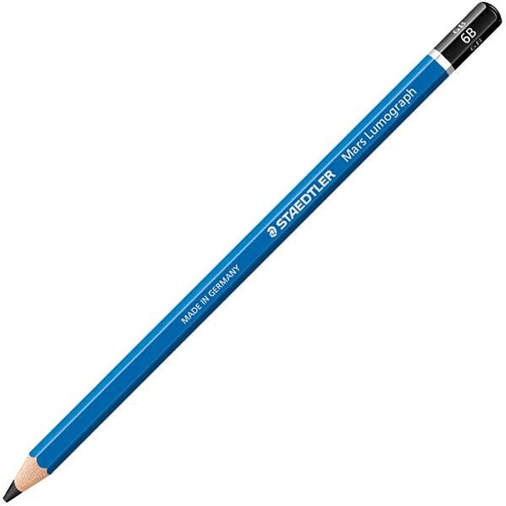Staedtler Mars Lumograph 100 Lapiz de Grafito Hexagonal - Mina 6B - Resistencia a la Rotura - Madera de Bosques Sostenibles 1