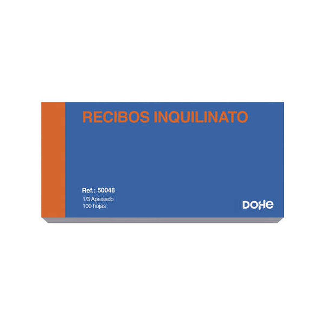 Dohe Talonarios Preimpresos a Dos Tintas - 100 Hojas - Tercio Apaisado - Sencillo 1