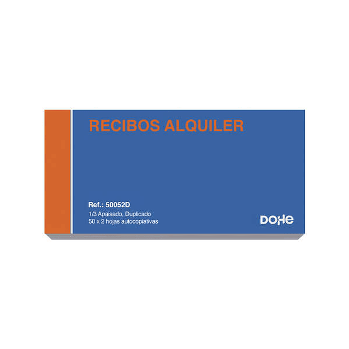 Dohe Talonarios Preimpresos a Dos Tintas en Papel Autocopiativo - 100 Hojas - Tercio Apaisado - Duplicado 1