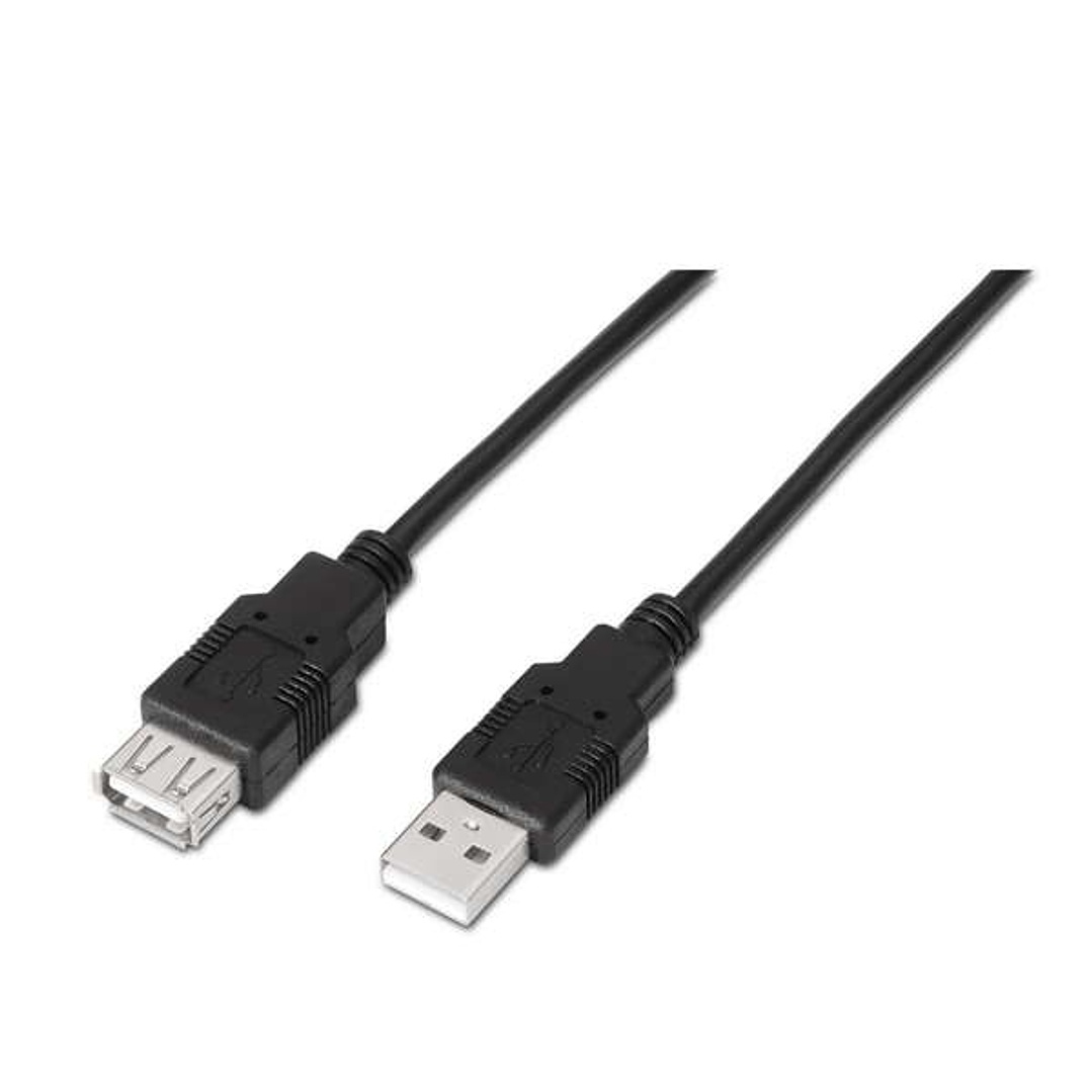 Aisens Cable Extension USB 2.0 - Tipo A Macho a Tipo A Hembra - 1.8m - Color Negro 1