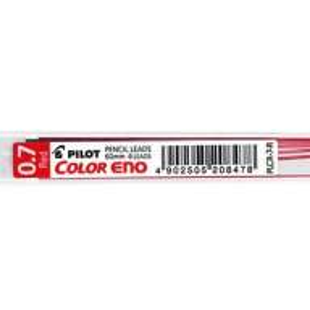 Pilot Pack de 6 Minas para Portaminas Color Eno H-197 0.7mm - Minas Color Rojo 1