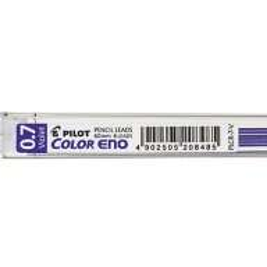 Pilot Pack de 6 Minas para Portaminas Color Eno H-197 0.7mm - Minas Color Violeta 1