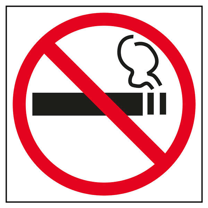 Apli Pegatina en PVC de Señalizacion Prohibido Fumar 114x114mm - Adhesivo Permanente 1