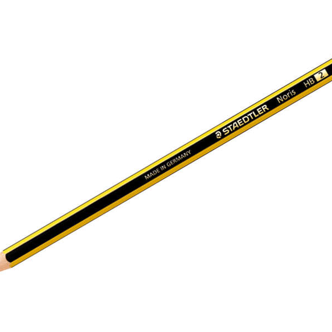 Staedtler Noris 120-2 Lapiz de Grafito Hexagonal HB - Mina Ultrarresistente de 2mm - Madera de Bosques Sostenibles 1