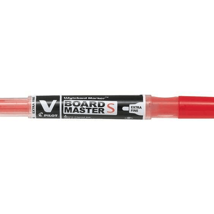 Pilot V-Board Master S Begreen Rotulador para Pizarra Blanca - Punta Redonda 3.5mm - Trazo 1.3mm - 80% Plastico Reciclado - Recargable - Color Rojo 1