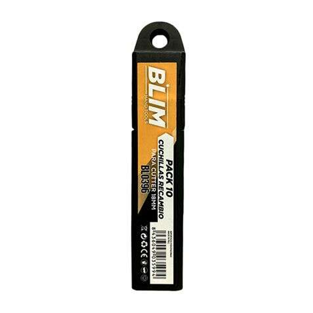 Blim Pack 10 Cuchillas Recambio para Cutters 18mm 1