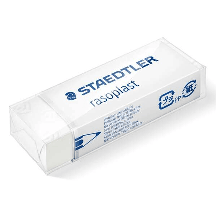 Staedtler Rasoplast 526 B20 Goma de Borrar - Borrado de Alta Calidad - Minimos Residuos - Color Blanco 1