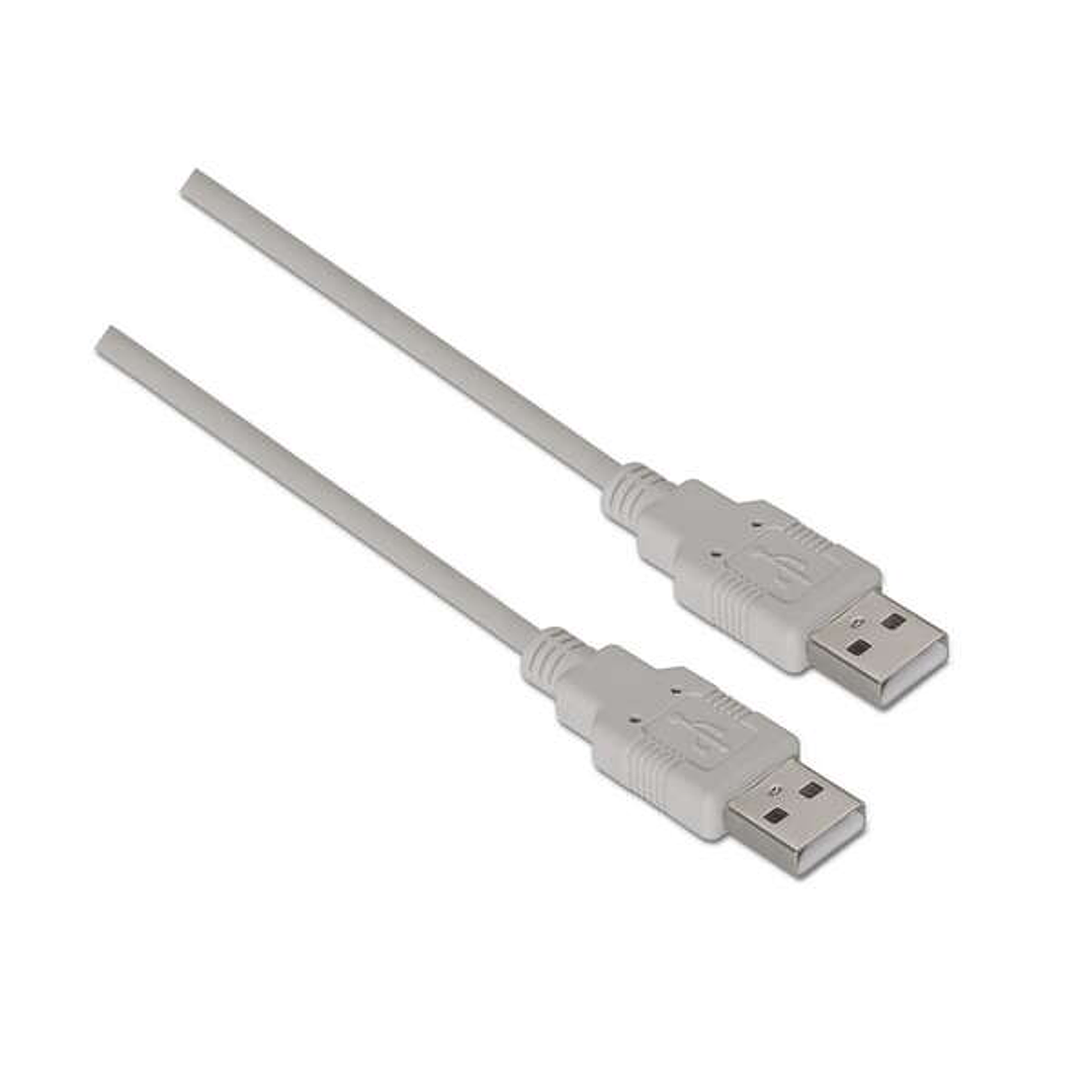 Aisens Cable USB 2.0 - Tipo A Macho a A Macho - 2.0m - Color Beige 1