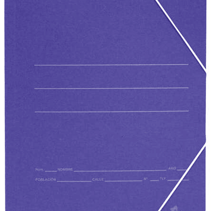 Mariola Carpeta de Carton Sencilla Folio 500gr/m2 - Medidas 34x25x1cm - Cierre con Goma Elastica - Color Azul mate 1