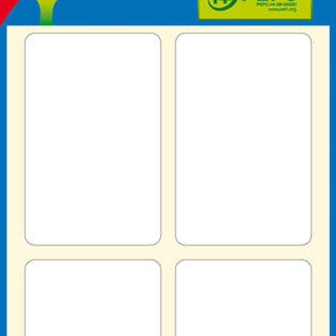 Apli Etiquetas Minibolsa Blancas 34.0 x 53.0mm 6 Hojas 1