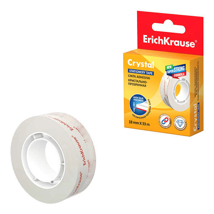 Erichkrause Cinta Adhesiva Crystal - 18mmx33m - Transparente 1