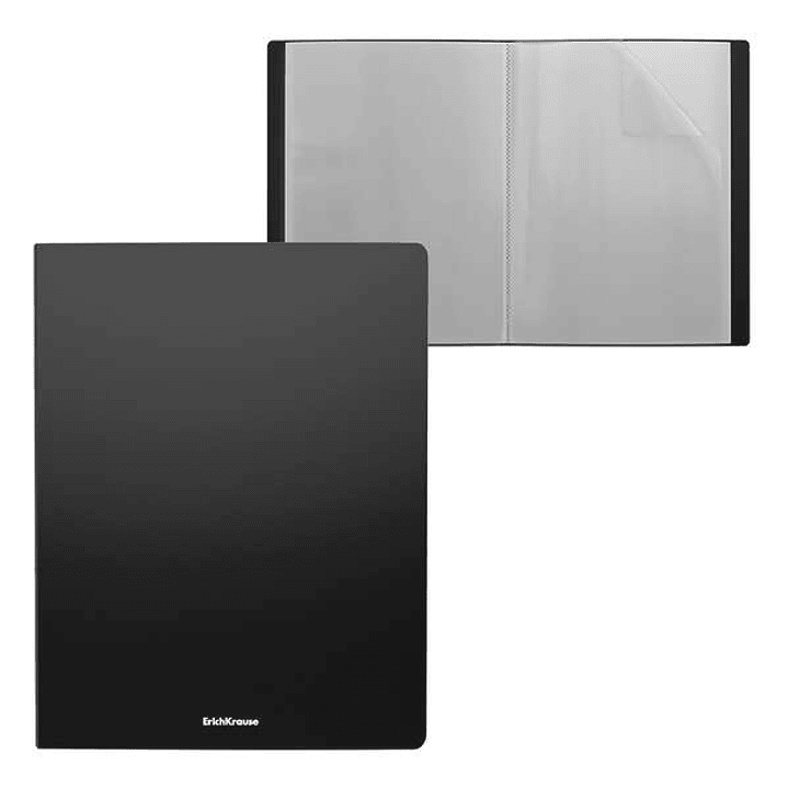 Erichkrause Matt Classic Carpeta con 20 Fundas - Tamaño A4 - Color Negro 1