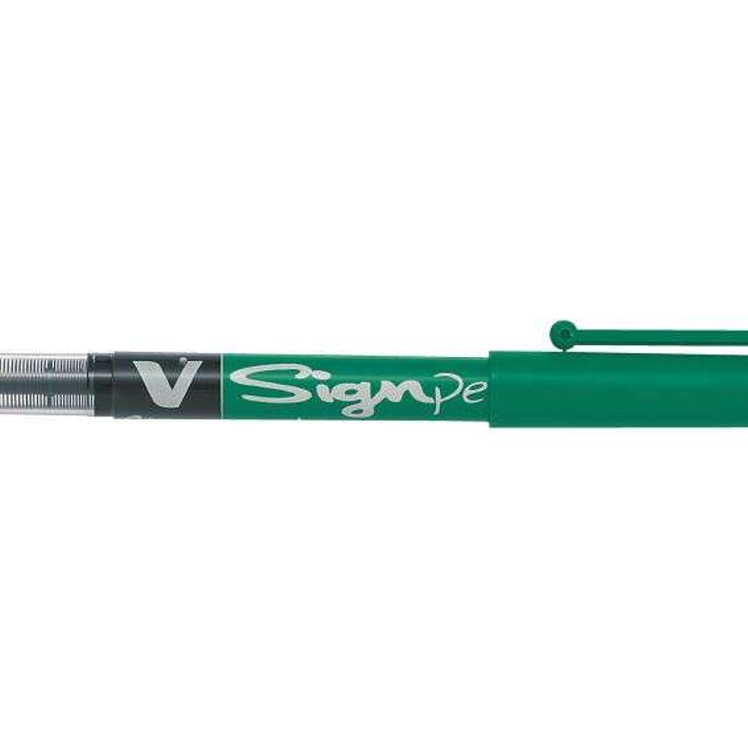 Pilot Rotulador de Punta Fina V-Sign Pen - Punta Fina de 2mm - Trazo de 0.6mm - Color Verde 1