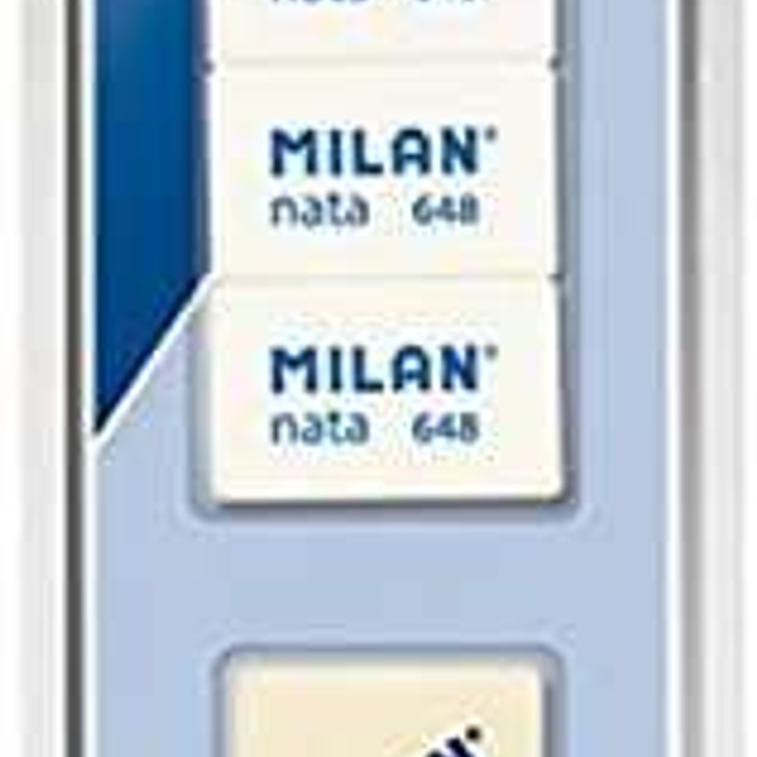 Milan Pack de 5 Gomas de Borrar + 3x Gomas 648 Nata Rectangulares + 2x Gomas 430 Cuadradas - Colores Surtidos 1