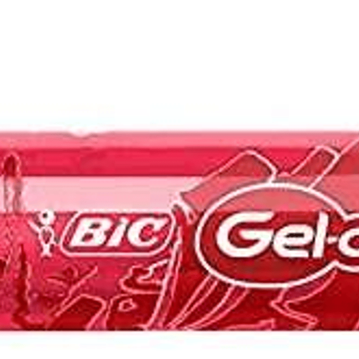 Bic Gel-ocity Illusion Boligrafo de Tinta Gel Borrable - Punta Media de 0.7mm - Recargable - Grip de Goma - Clip de Plastico - Color Rojo 1