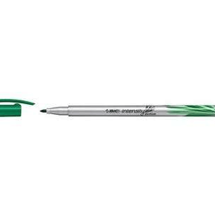 Bic Intensity Medium Rotulador de Punta Media de 0.8mm - Tinta con Base de Agua - Color Verde 1